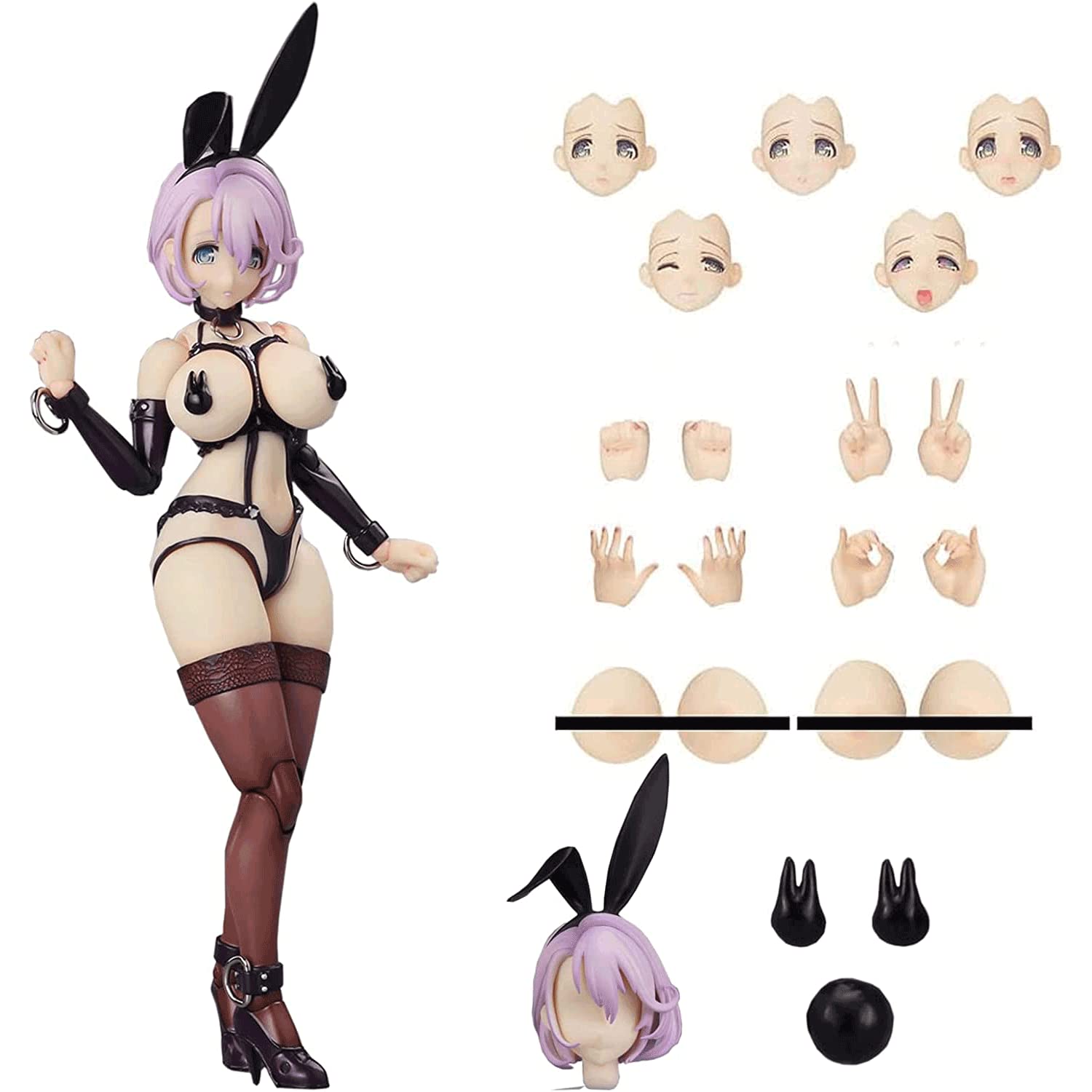 RIZWELLA Ecchi-Figure Original Character -Tsujitsu-san Tai-Mizunase Shizue Multi-Accessory Articulated VER. Cute Busty Anime Collectible Figurine H 6.7 Inch PVC Model