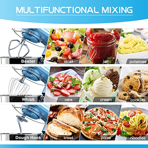 Homlee 3 in 1 Universal Küchenmaschine 1800W Multifunktionale Knetmaschine 6-stufige Gescheindigkeit Mixer, mit… – Bild 4