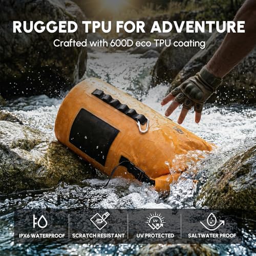 Image of Premium Roll Top Closure Cooler Backpack | Kayaking Beach Paddle Boarding Watersports, 24 Hours Insulated Leak Proof Zipperless Soft Cooler for Men for Fishing
