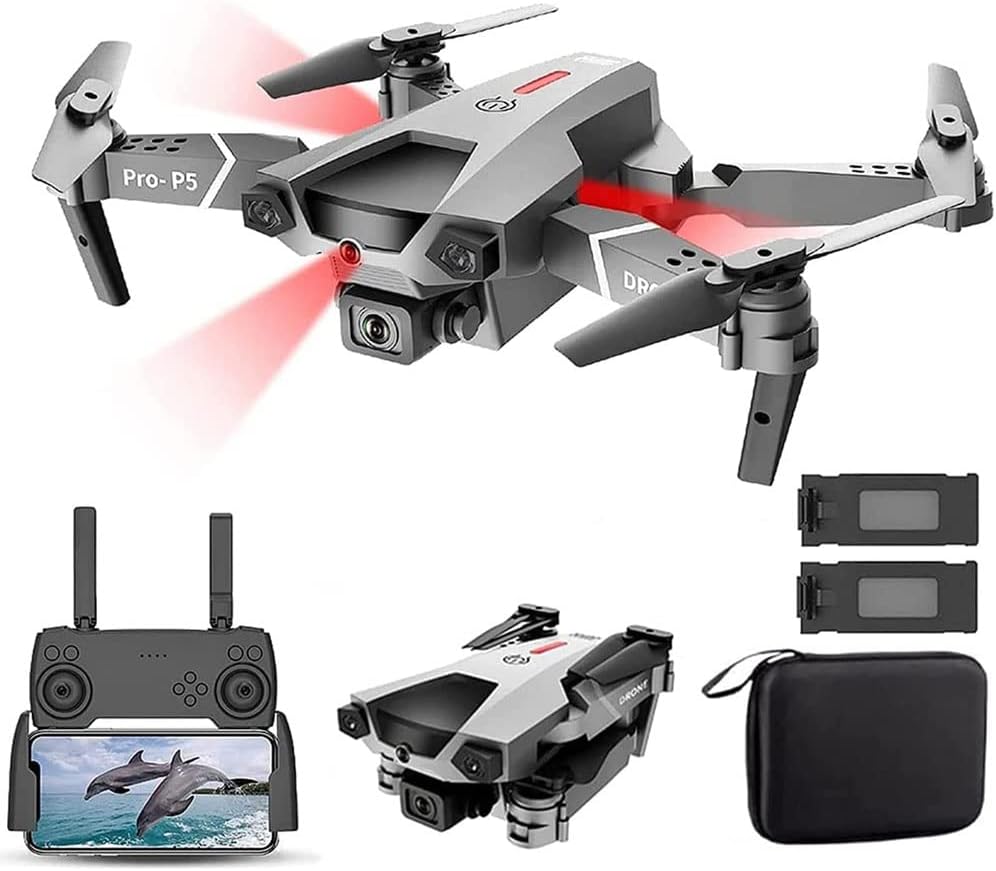 Drone Foldable RC Quadcopter Gesture Control 4K HD FPV Camera One Key Take Off/Landing Altitude Hold 3D Flip 2 Batteries Easy to Fly Toy Drone Gifts for Kids Adults