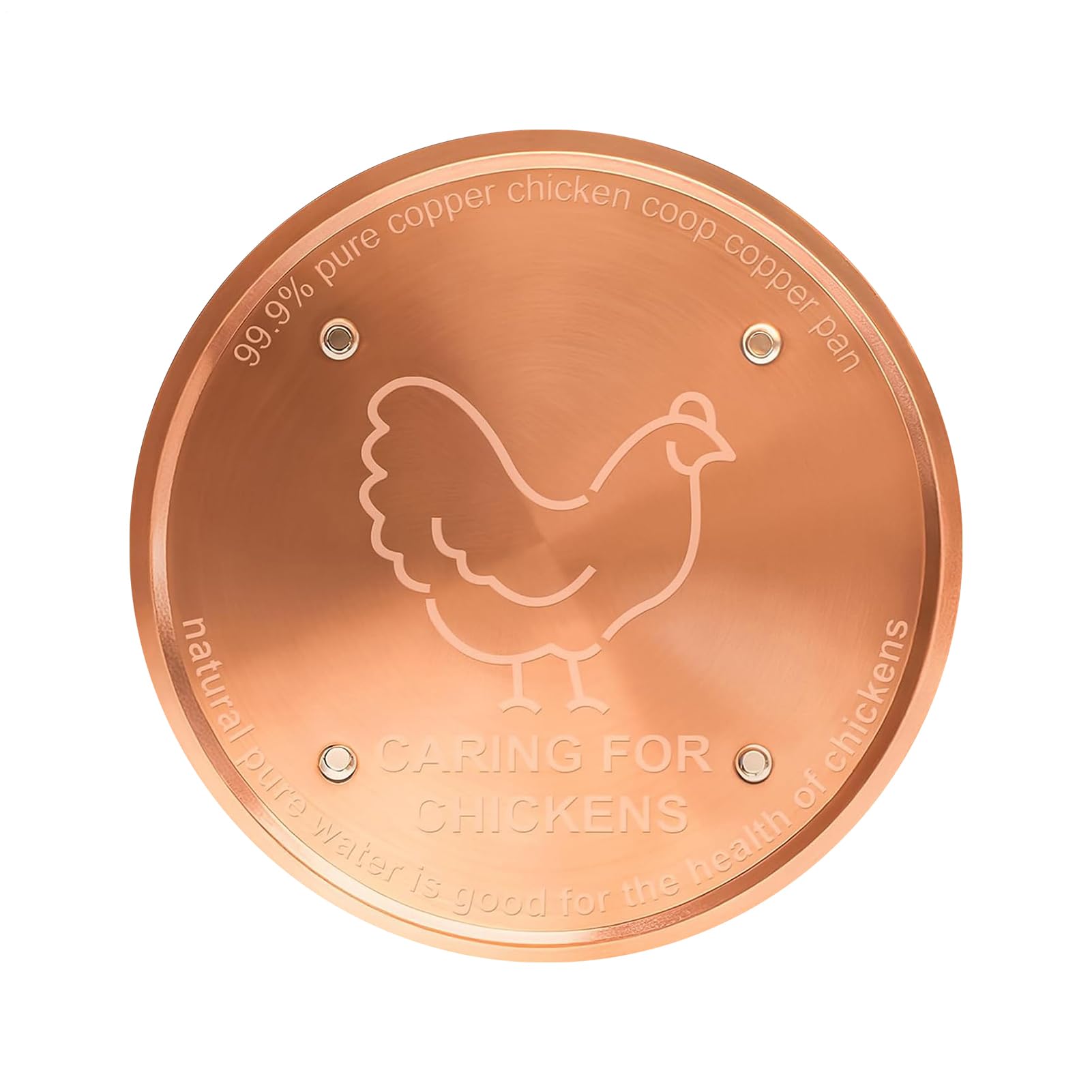 Copper Bath Disc – 4 Inch Round Cleaning Plate, Solid Copper Water Purifier Disc, Natural Cleaning Solution with Design | Ideal for Gardens