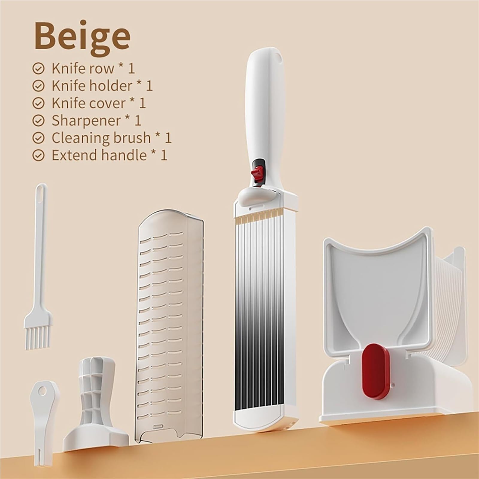 Manueller Edelstahl-Fleischschneider 2–4 mm for den Grill zu Hause | Einstellbare 2 bis 4 mm Dicke, Edelstahl-Schneidemesser, for Schneiden von Rinder-, Schweine- und Hammelfleisch(Black)