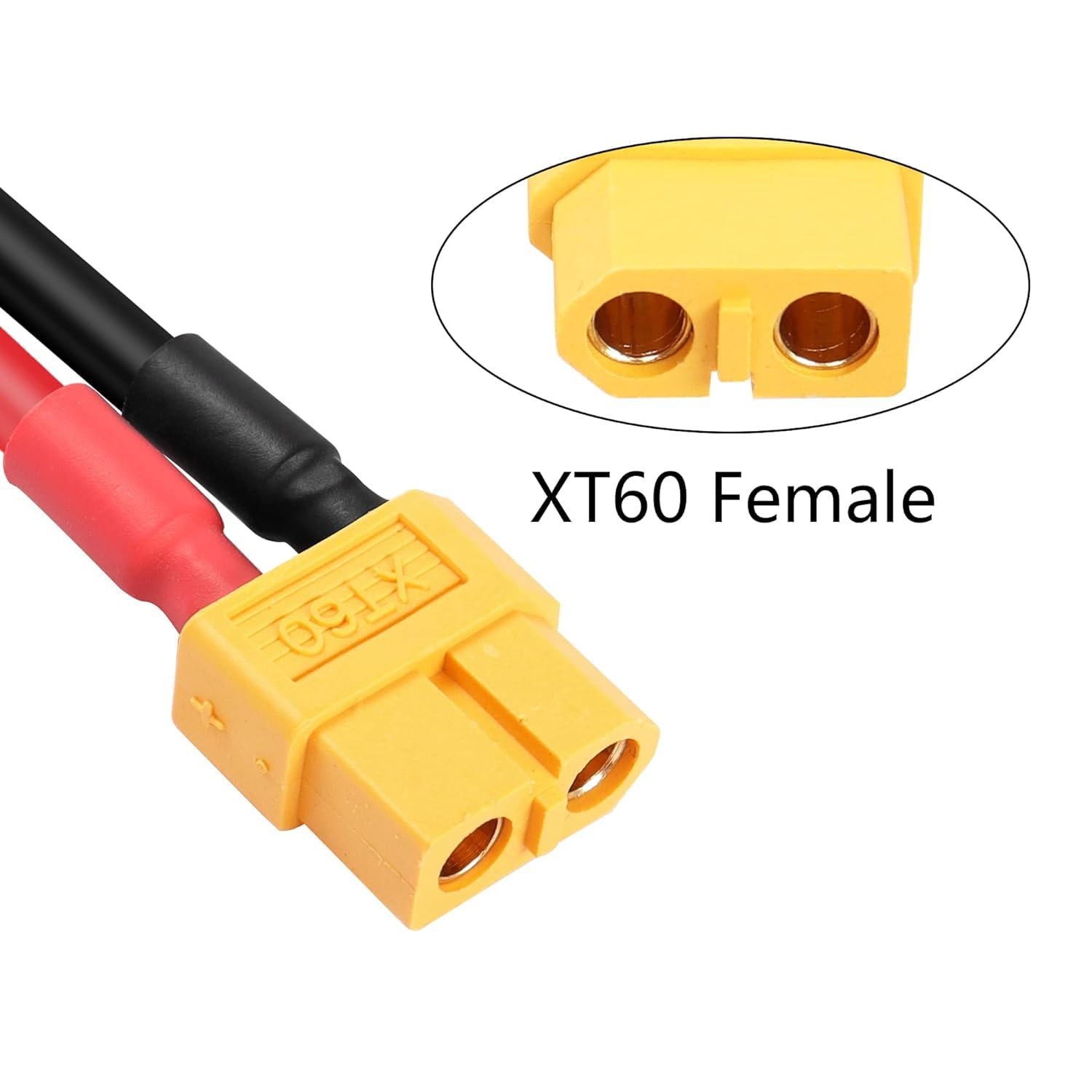 FLY RC Lot De 2 Câbles Adaptateurs XT60 Femelle Vers Fiche Banane 4 Mm – Silicone 12 AWG, 30 Cm, Pour Chargeurs ISDT Et Accessoires RC