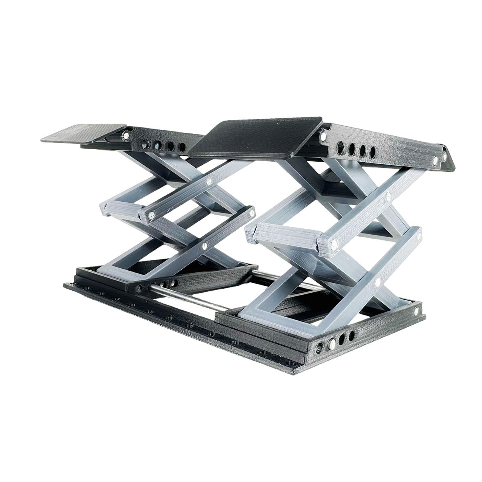 RC Car Stand Mesa Elevadora Estación de Reparación para Coche RC Compacta Accesorio Resistente de PP Adecuado para Coleccionistas Garajes V, Negro
