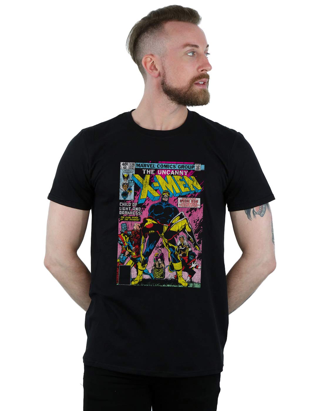 Absolute Cult Men's Black Marvel X- Final Phase Of Phoenix T-Shirt XXXX-Large