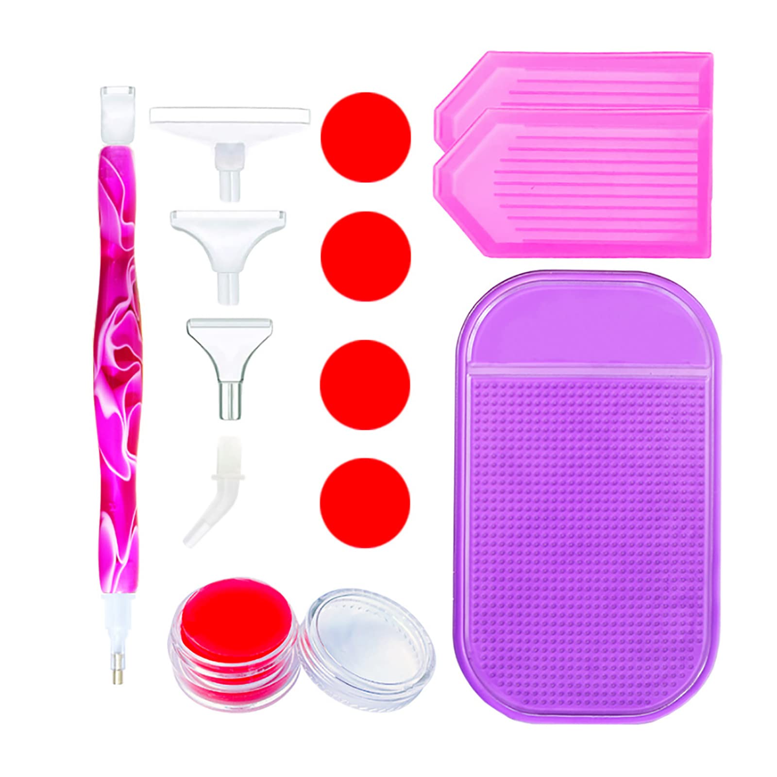 5D Diamond Painting Point Drill Pen Kit Diamond Art Kit Clay Box Nail Art Paint Glue Clay Tool Set with Storage Box 6 Drill Metal Heads Art Diamond Painting Tools DIY Beginners : Hobbies