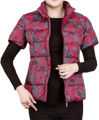 Women Short Sleeve Winter Cotton-Lined 