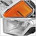 DNA MOTORING HL-OH-F1509-CH-AM Chrome Amber Headlights Replacement Compatible with 09-14 F-150