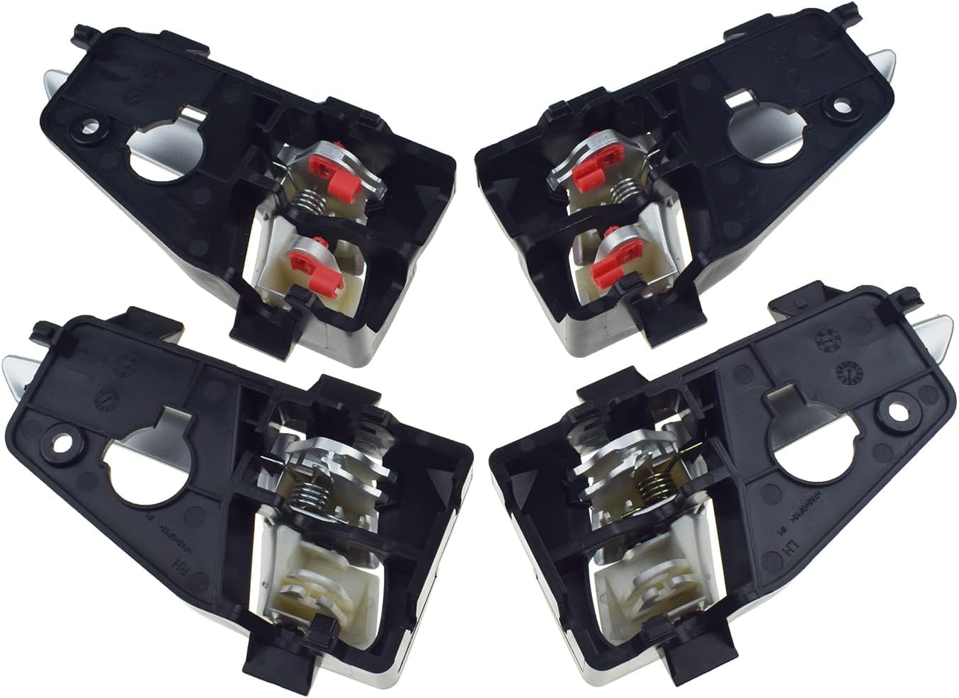 Car 4Pcs Interior Door Handles Silver Front Rear Left Right for Kia Picanto 2011-2016 82610-1Y010 82620-1Y010