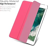 Vista 3 de MoKo Funda para iPad 9.7 2018/2017 de 5ª/6ª Generación, Funda delgada y ligera con soporte, con protector trasero translúcido esmerilado para iPad