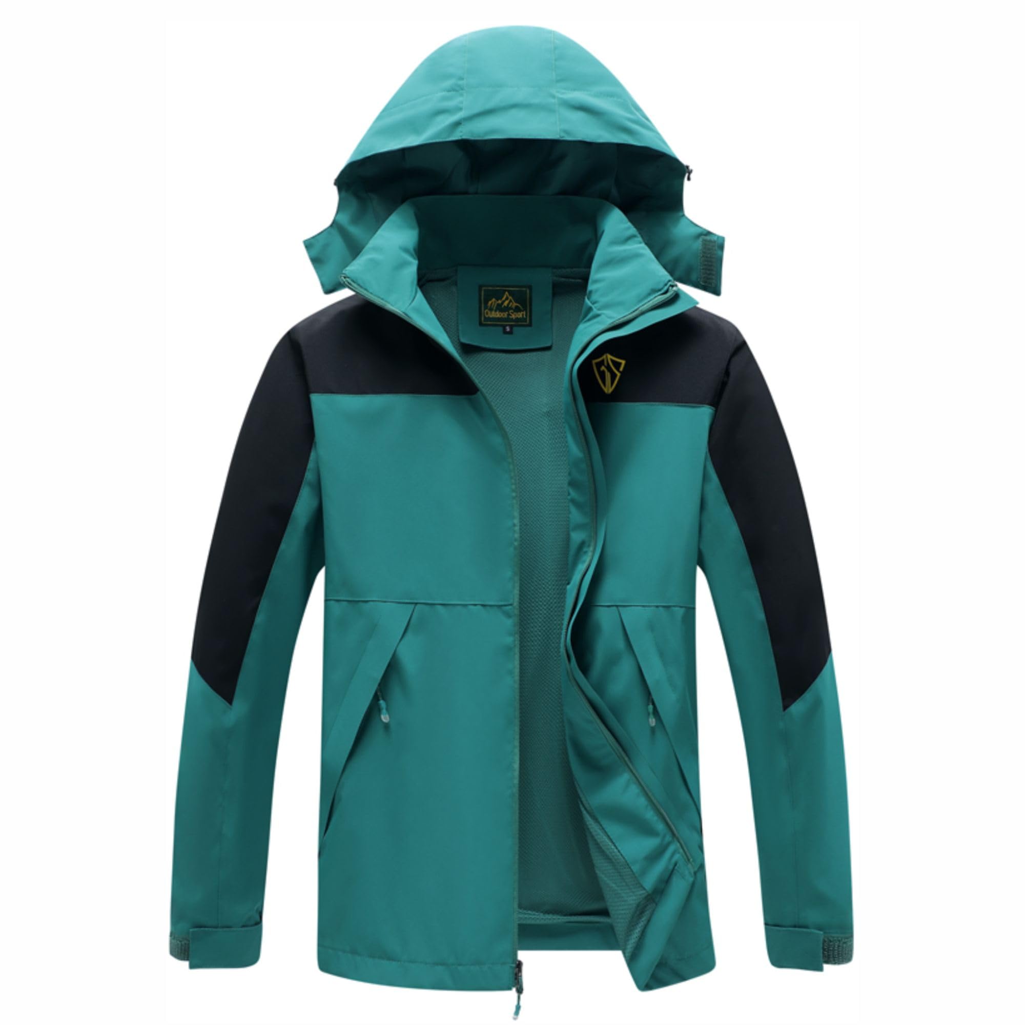 GIISAM Rain Jacket for Men, Mens Waterproof Raincoat Lightweight Rain Jackets Outdoor Rain Coat Windbreaker with Hood