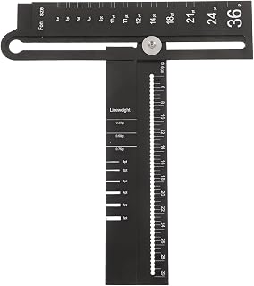 Multifunctional Measuring Ruler for Math Geometry and Drawing