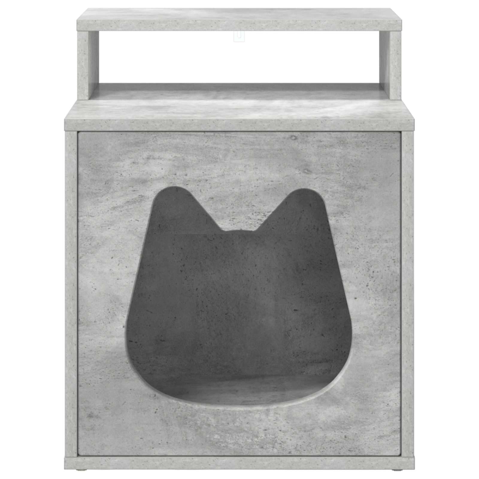 Casetta per gatti in legno di cemento, 42,5 x 40 x 53,5 cm, con kit di montaggio, rifugio interno per gatti, design moderno, durevole, stabile e accogliente, per soggiorno e balcone
