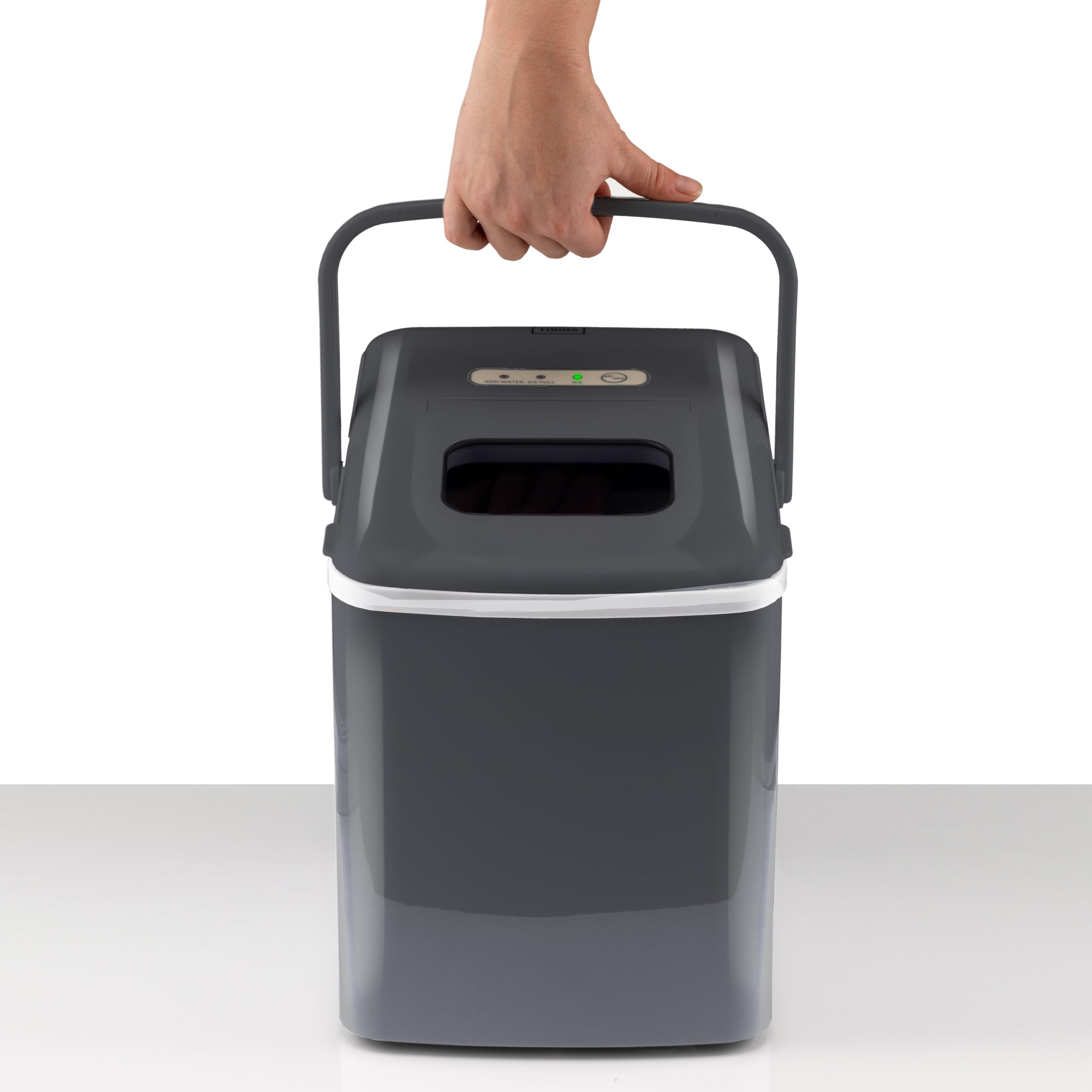 Trebs 99363 - Máquina para hacer cubitos de hielo, 12 kg en 24 horas, depósito de agua de 2 litros, 9 cubitos de hielo por ciclo, apagado automático, accesorios, color negro