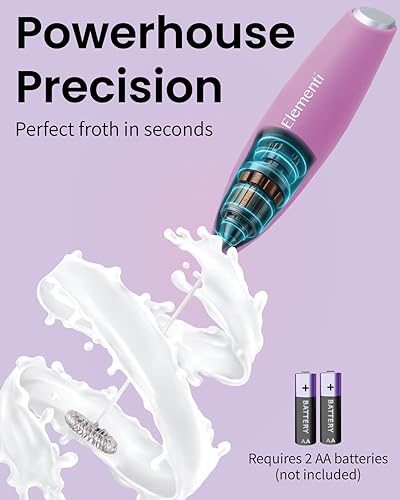 Miniatura 3 de Elementi - Espumador eléctrico de leche de mano, batidor de matcha, espumador de leche para café, mini batidor eléctrico, máquina de frappe, máquina