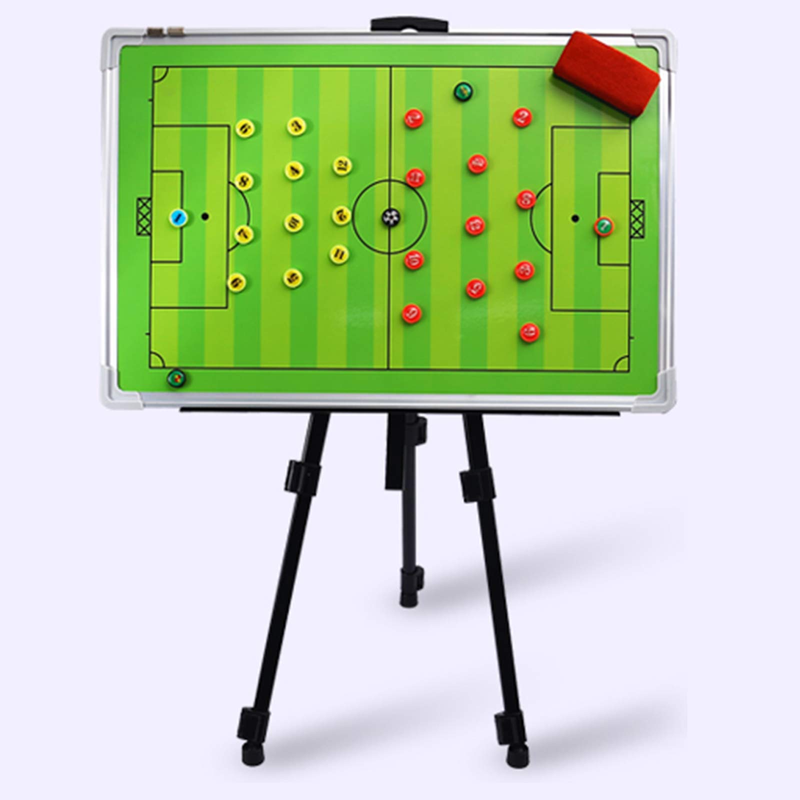 Lavagna tattica magnetica con staffa, piastra di battaglia per allenatore riscrivibile per calcio/pallacanestro/pallavolo, supporto portatile treppiede attrezzatura didattica