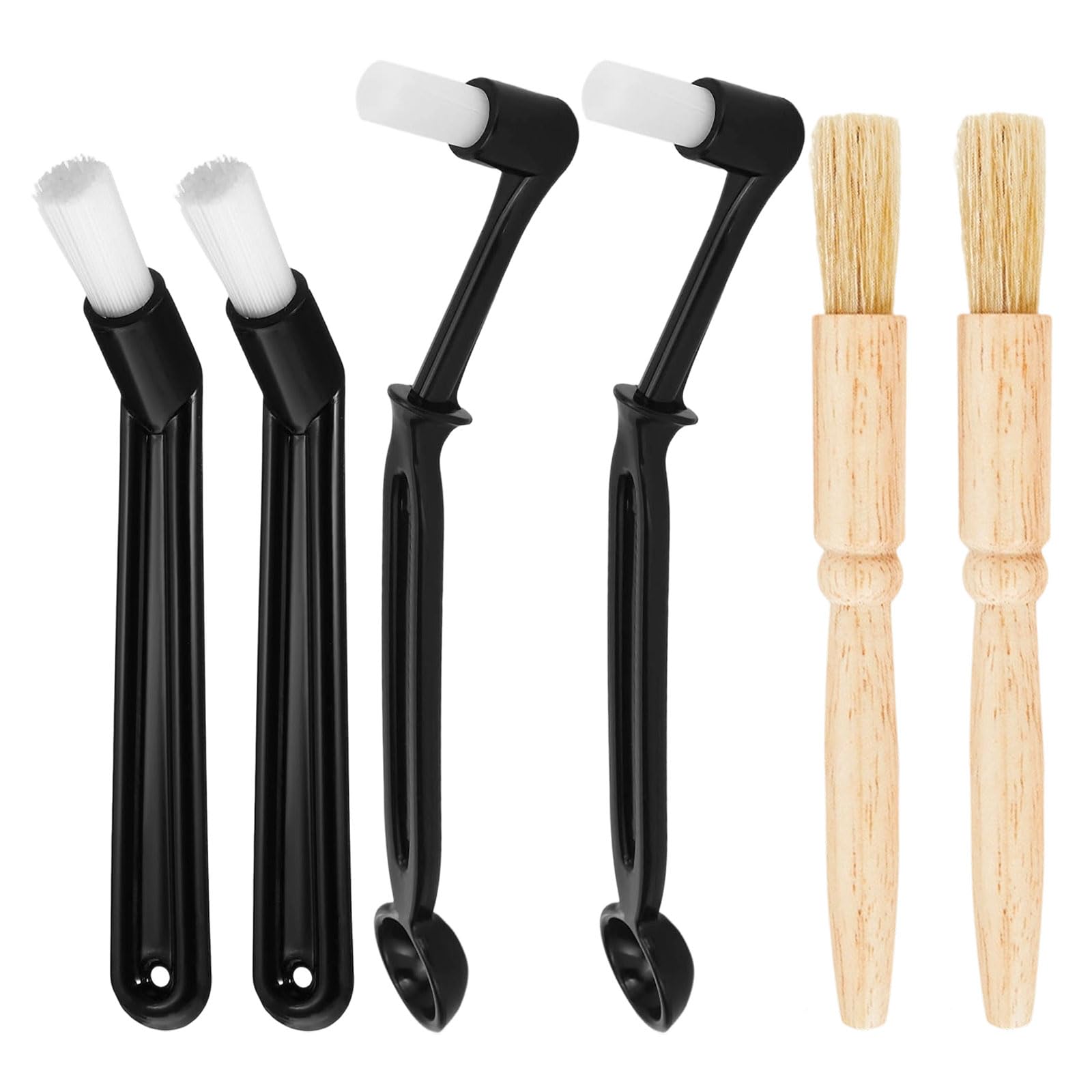 6 Pieces Coffee Machine Cleaning Brush Set, Coffee Grinder Cleaning Brushes, Grinder Brushes Kit for Espresso, Grinders, GroundsBlack
