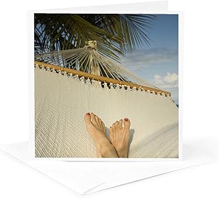 Greeting Card - Hammock, palms, Jaguar Reef Lodge, Belize - SA02 JME0025 - John and Lisa Merrill - Belize