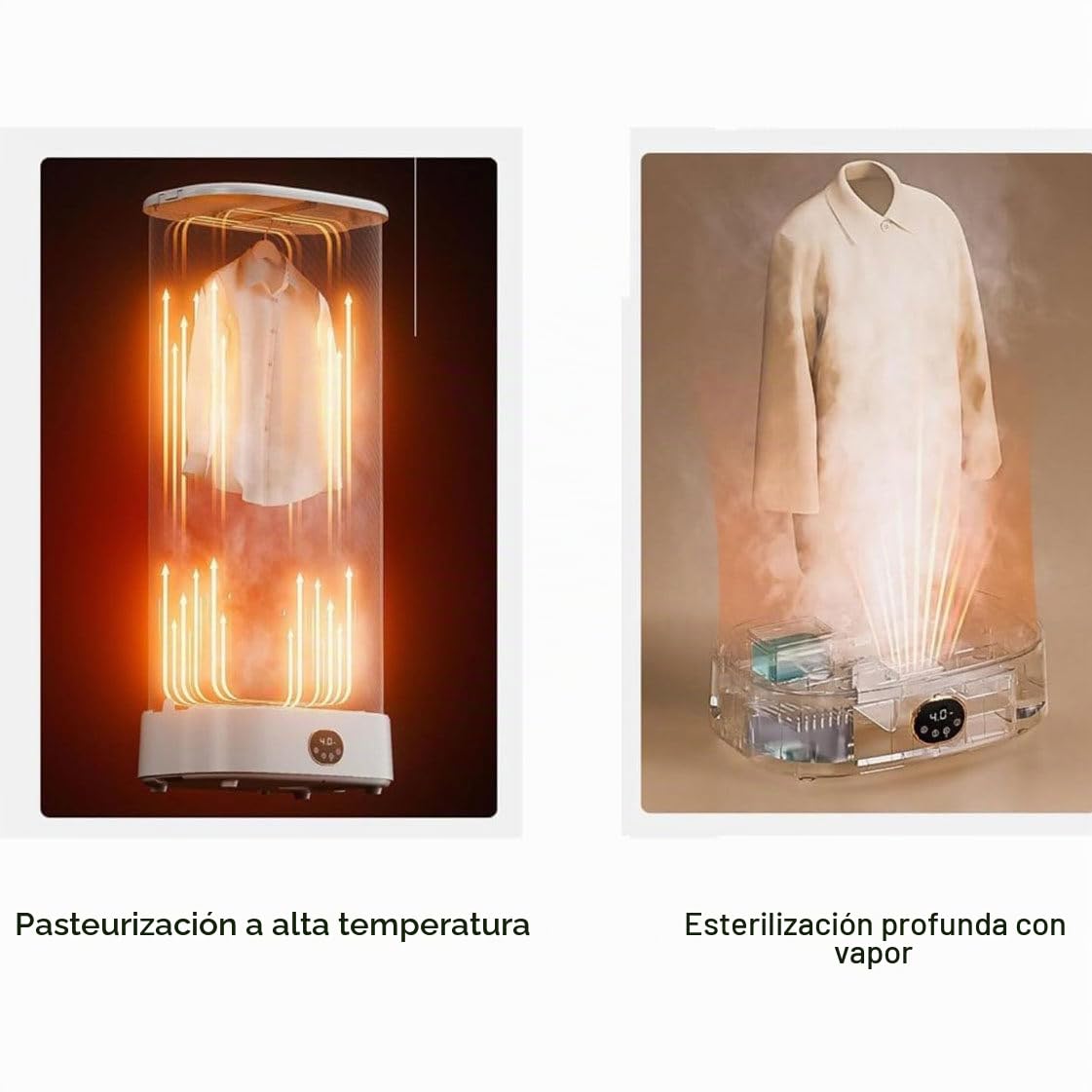 Secadora de vapor portátil de 1000 W, plancha automática, secadora de ropa eléctrica, circulación de aire caliente de 360°, temporizador inteligente de 240 minutos, cuidado automático