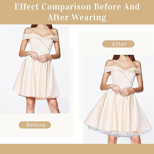 Miniatura 2 de Women Tutu Petticoat Dance Half Slips Coplay Tulle Underskirt Crinoline Layered Party