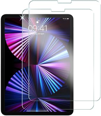 TECHGEAR [2 Pack GLASS screen protector for iPad Air 2022, iPad Pro 11 2022 2021 2020 2018, Genuine Tempered Glass Screen Protectors Compatible with iPad Air 10.9", iPad Pro 11 2nd 3rd 4th Generation