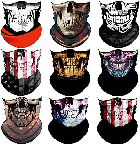Neck Gaiter,Bandana Gator Face Mask UV Protection,Neck Warmer Balaclava,Tube Scarf Mask,Headwear,Head Wrap,Headband for Sport