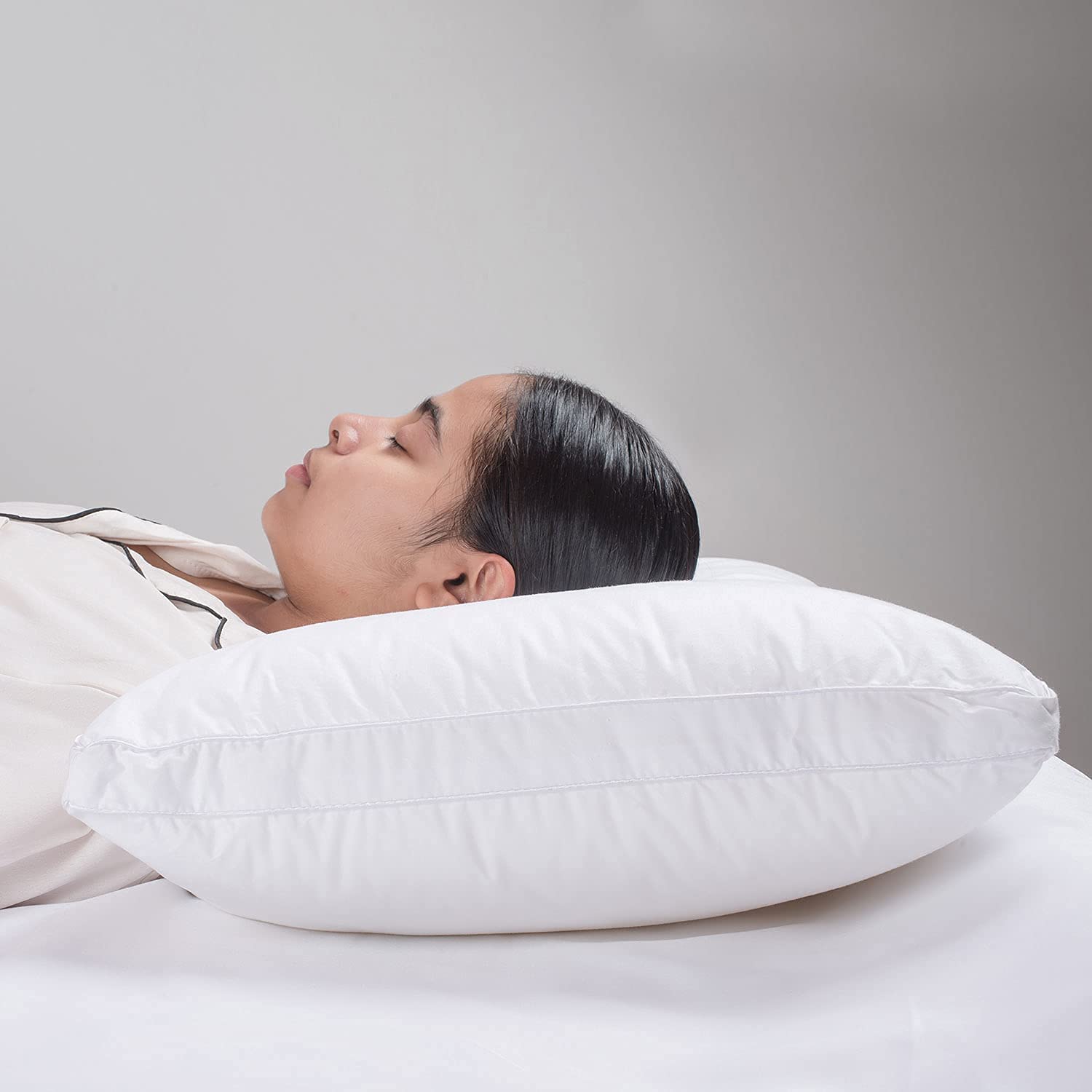 HONEYFEEL® Indian Made No.1 Standard Pillow 40% Down 60% Kudos Fiber Balls Mimic Premium Sleeping (Set of 1) 18 x 27 in 2