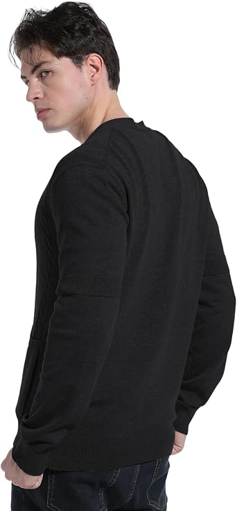 Men's Knit Cardigans Cotton Long Sleeve Cardigan Lightweight with Pockets Sweater Classic V Neck Buttons Knitwear Smart Casual Jumper Soft Outwear for Men Size S-2Xl