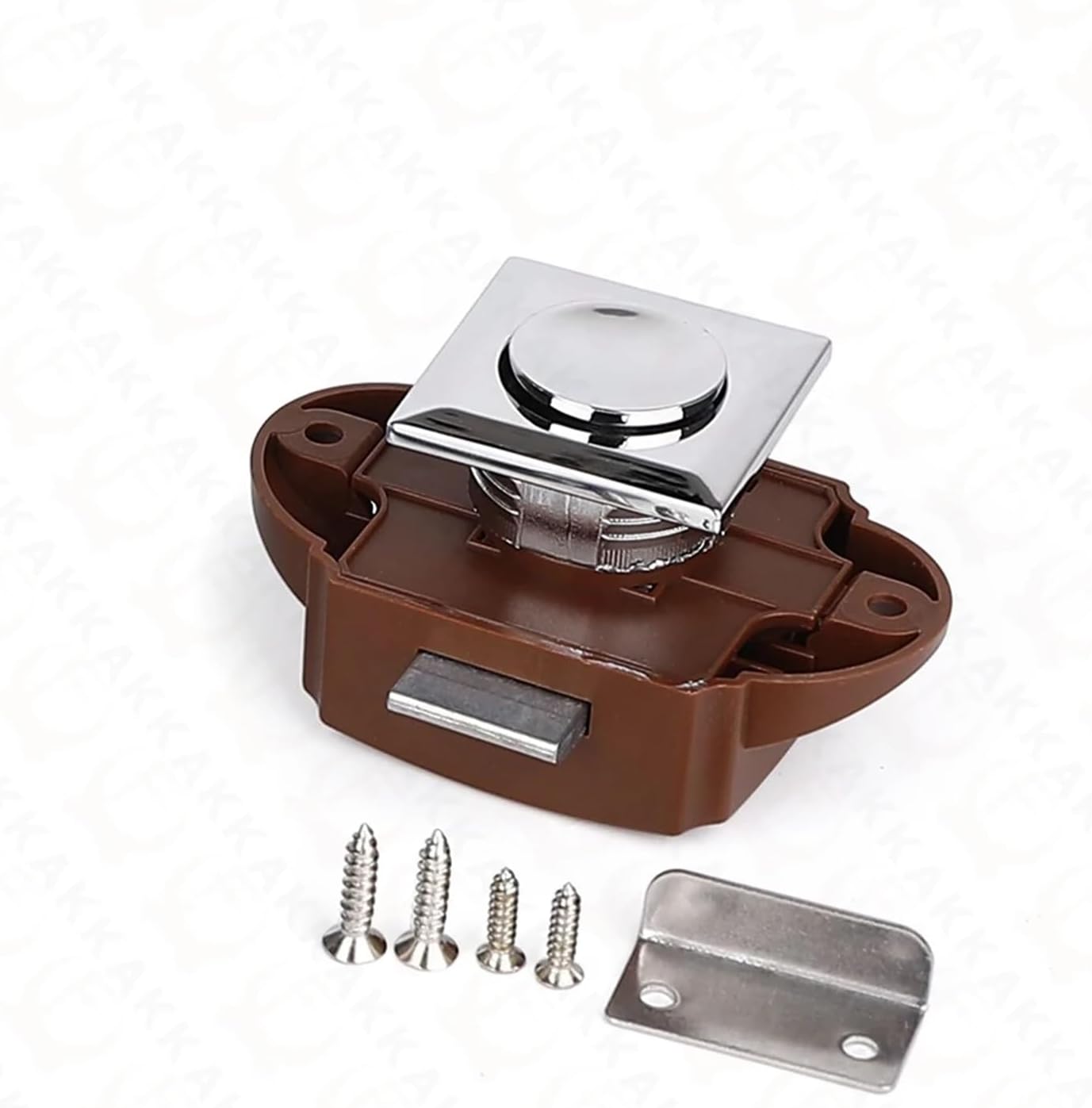 Camper Car Push Lock 26mm Home Cabinet Drawer Lock Keyless Push Button Latch Furniture Hardware 1Pcs(Brown)