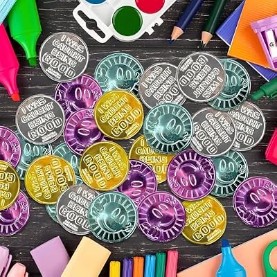 Caught Being Good Coins - Bulk Set of 144 Tokens - Classroom Behavior Incentives and Teacher Handout Rewards