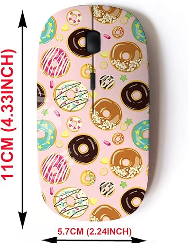 Miniatura 2 de Ratón inalámbrico 2.4G con bonito diseño de patrón para todas las computadoras portátiles y computadoras de escritorio con nano receptor - glaseado