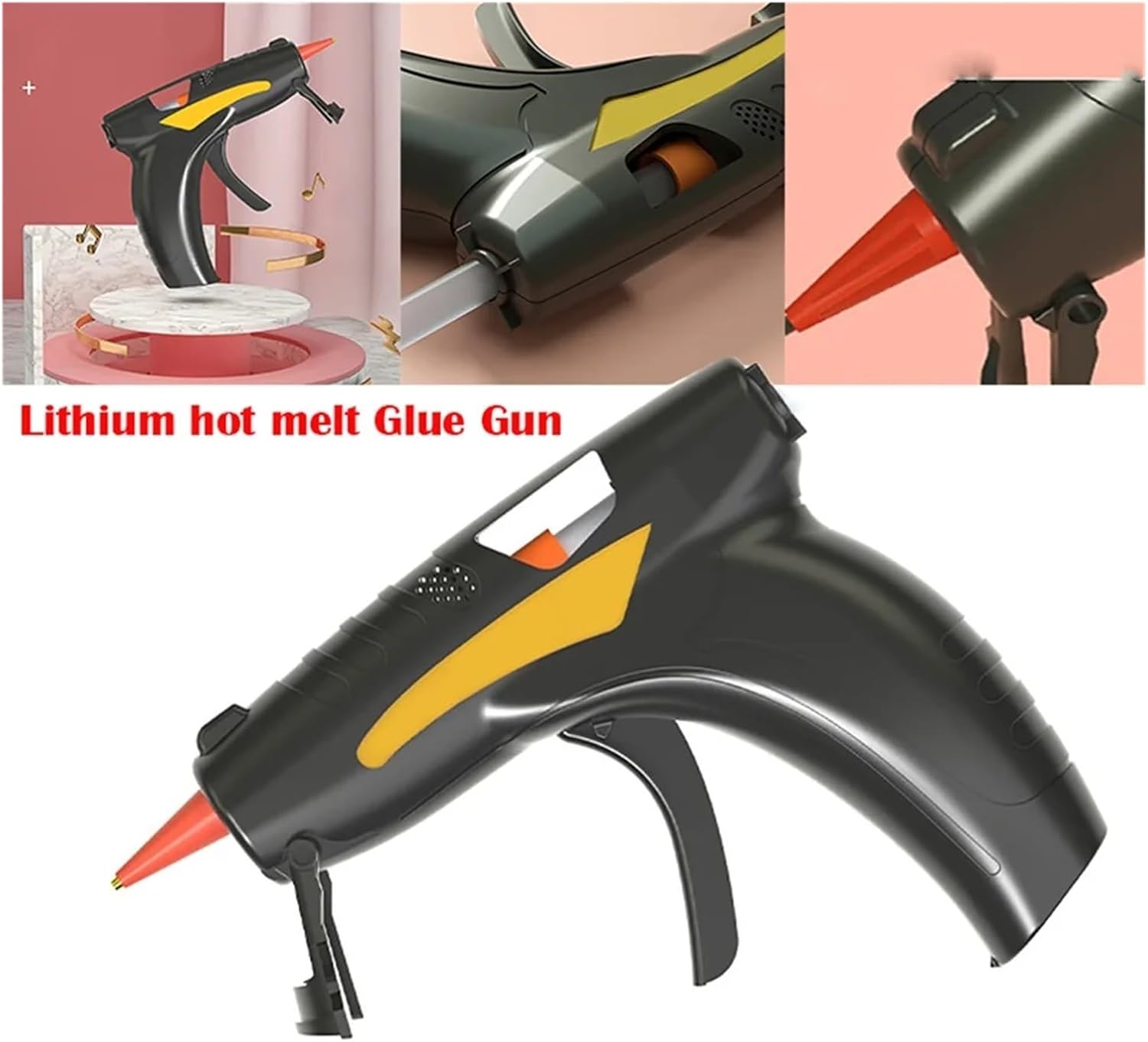 Hot Glue Gun USB Charging Hot Melt Glue Gun for 7mm Glue Sticks Heat Temperature Thermo Electric Repair Tool Mini Indusrial Household Hot Gun for DIY Arts, Crafts and Quick Repairs