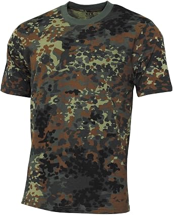 تي شيرت MFH للرجال على طراز الشارع الأمريكي Flecktarn