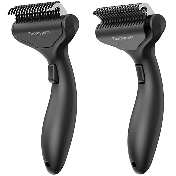 One Press Self Cleaning Dog Brush for Shedding Undercoat Deshedding Rake