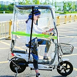 ZYQDRZ Cubierta De Toldos De Bicicletas Eléctricas Generales, Parabrisas De Cortina Transparente De Motocicleta Eléctrica, Scooter del Motor Cubierta De Lluvia del Sol,B