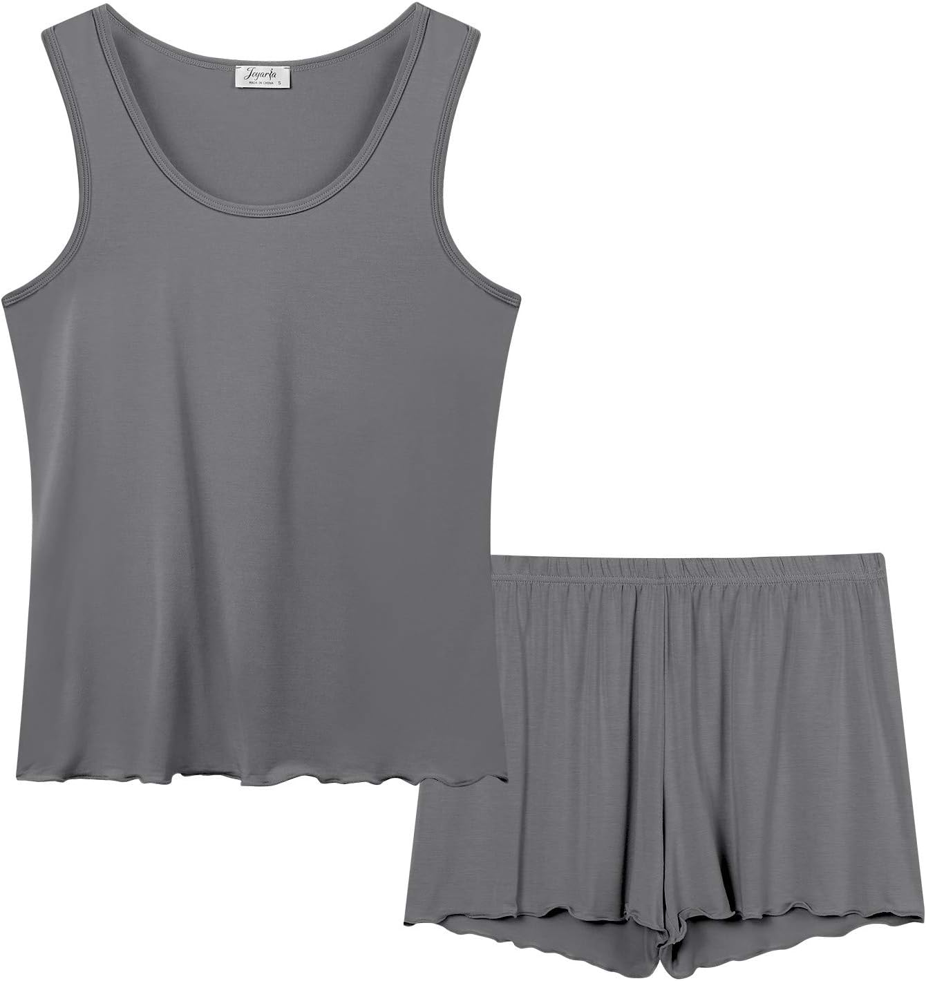 Womens Bamboo Viscose Pajama Shorts Sets Tank Top Pjs Ultra Soft Sleepwear S-XXL