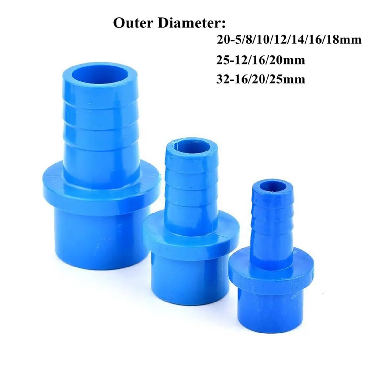 1~20 Pezzi OD 20/25/32 Mm A 5~25 PVC Pagoda Tubo Connettore Giardino Irrigazione Acquario Serbatoio Di Pesce Raccordi For Tubi Dell'Acqua(OD 25-16mm,20pcs)