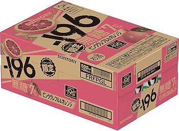 Amazon.co.jp: -196無糖 ピンクグレフル&オレンジ 500ml 24本 【果実味