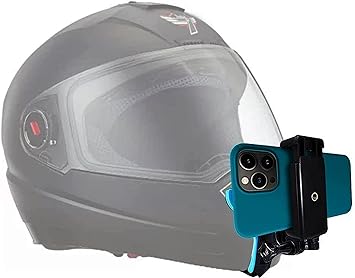 HANUMEX Helmet Chin Strap Mount with Mobile Holder & Screw Compatible with All Smart Phones Go pro Hero Helmet Mount KIT Helmet Mount KIT for Making Stunning Bike Riding Video