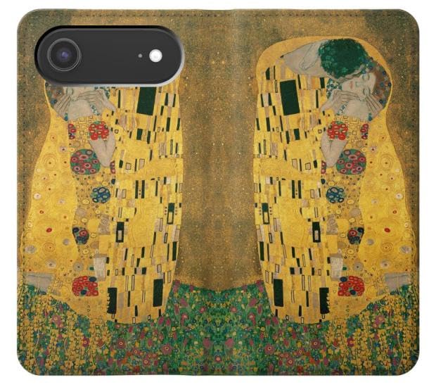 Étui Gustav Klimt cuir iPhone Air housse flip protection intégrale