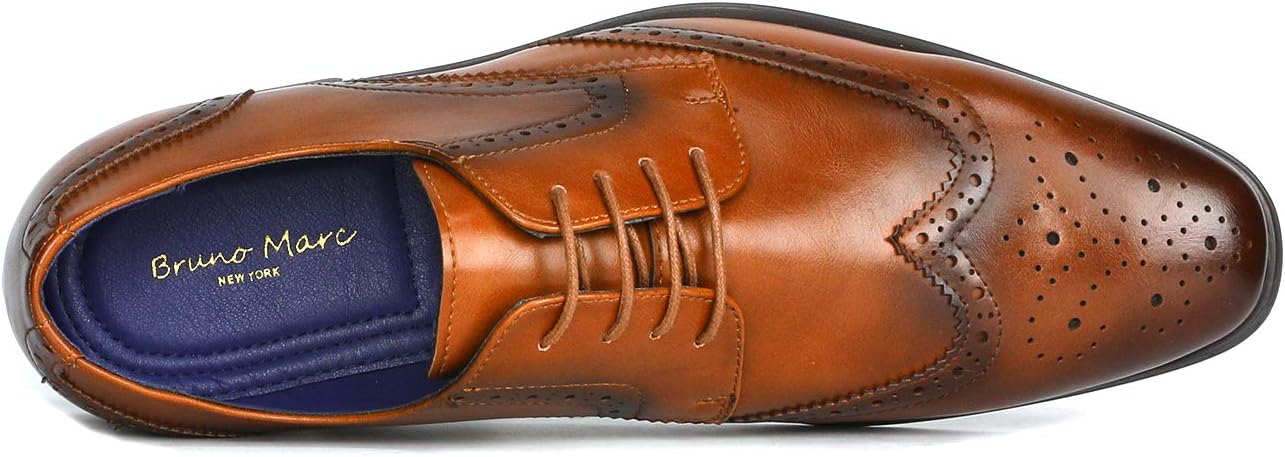 Bruno Marc Men's HUTCHINGSON Dress Shoes 9.5 Camel/3