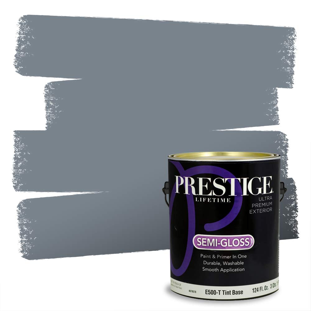 Prestige Paints Exterior Paint and Primer In One, 1-Gallon, Semi-Gloss,  Comparable Match of Sherwin Williams* Storm Cloud*