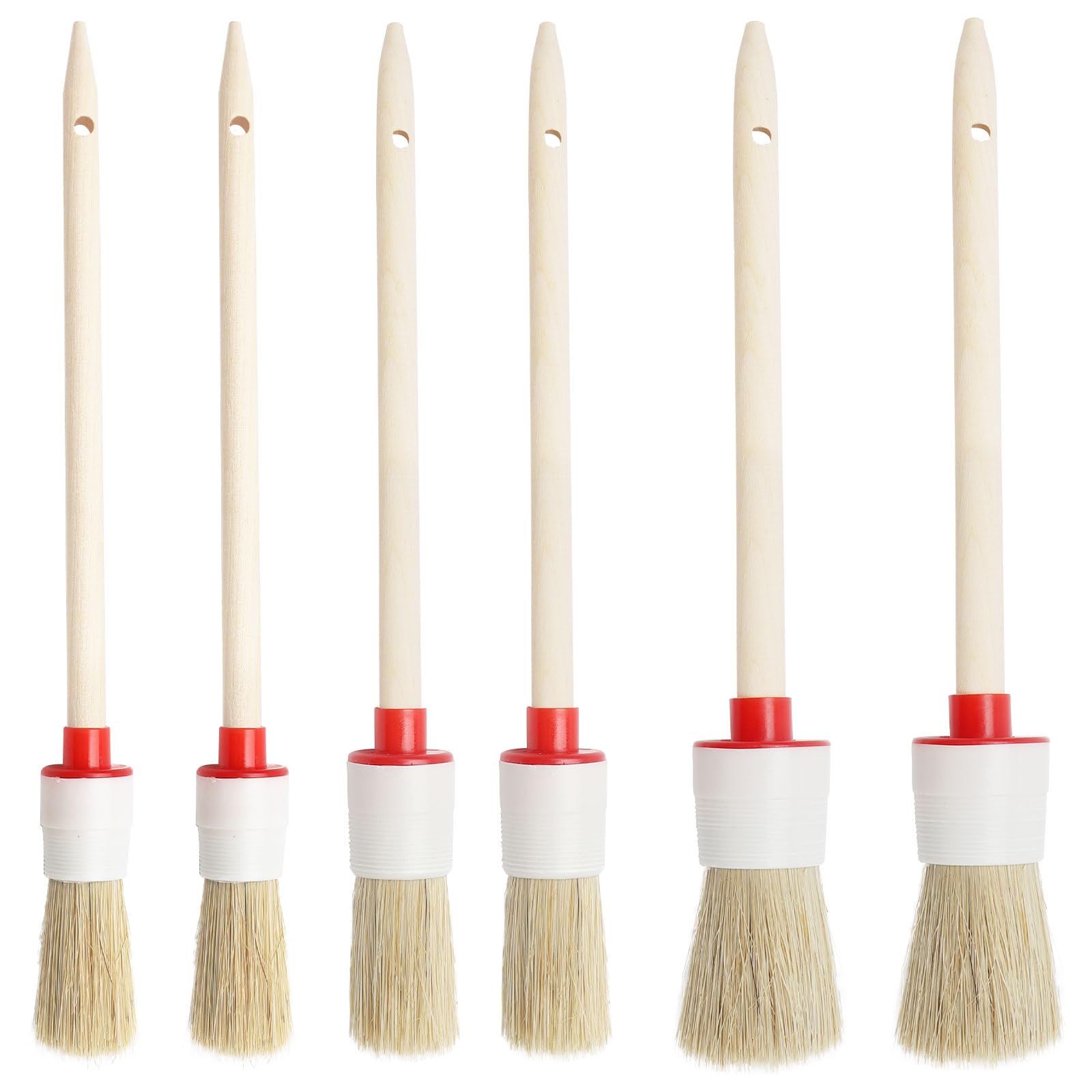 6 Pennelli Ad Anello - Diametro 20mm, Setole Chiare | Per Verniciare Modanature - Foto 4