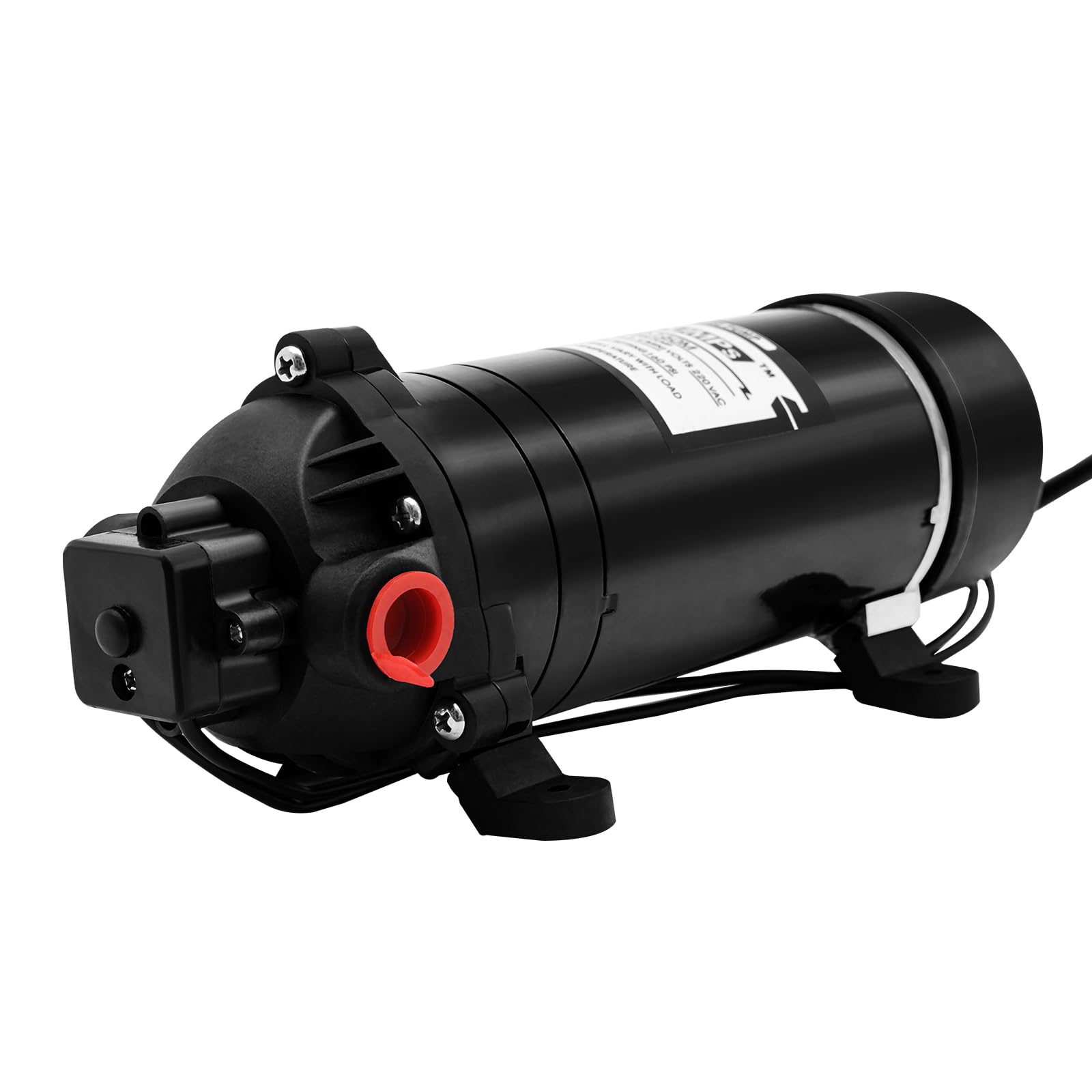 Pompa a membrana da 220 V, pompa a pressione per campeggio, pompa ad alta pressione autoadescante, pompa dell'acqua 5,1-5,5 l/min