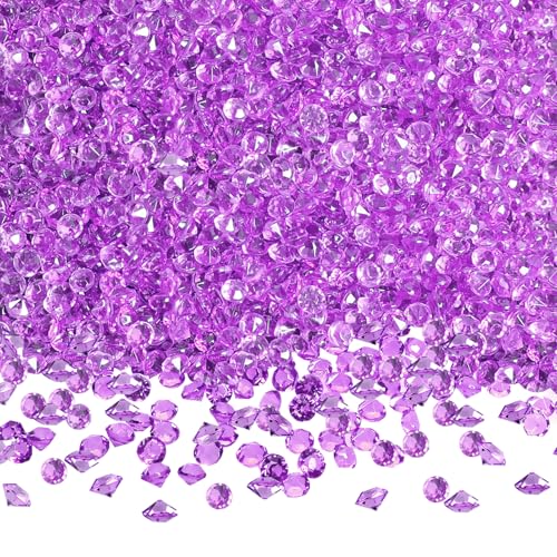 TOAOB 5000pcs 3mm Violette Cristaux Acrylique Diamants Table Scatter Confettis Clair Pierres de Strass pour Pièce du Centre de Table Mariage Douche Nuptiale...