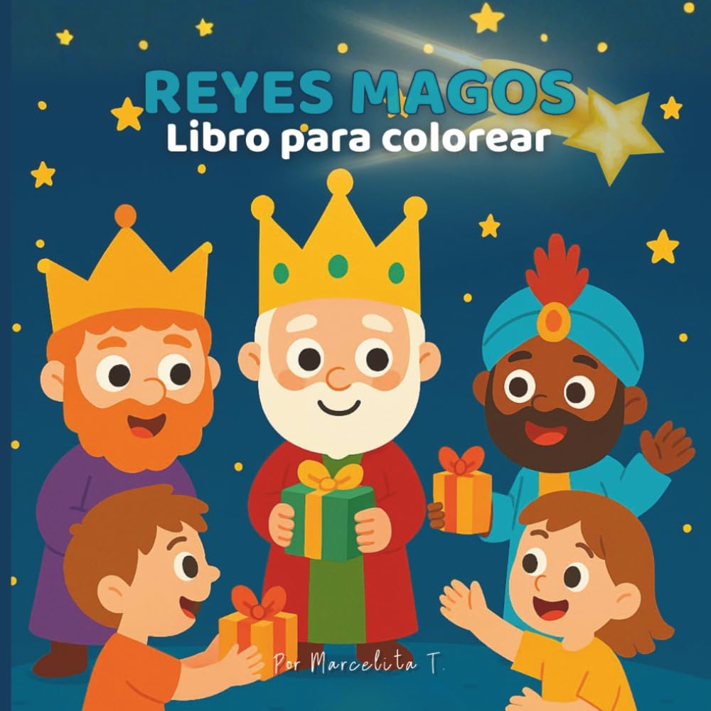 REYES MAGOS: Libro para colorear