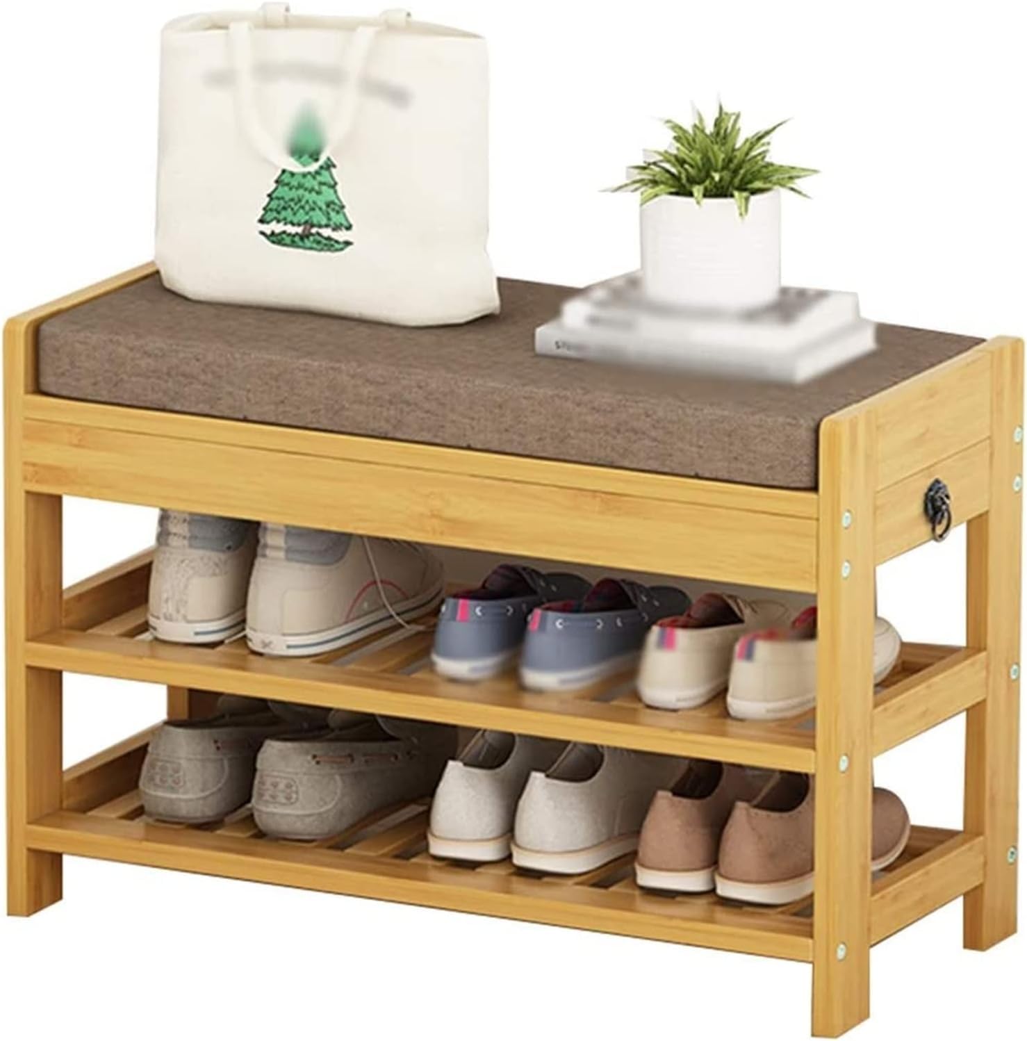 Banc de rangement à chaussures pour entrée accueillante et moderne