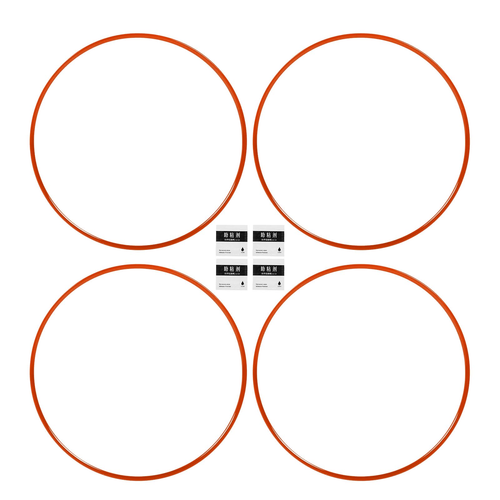 Akozon Osłona Koła 20 Cali ABS Pomarańczowy 4 Szt, do Felg (ORANGE)