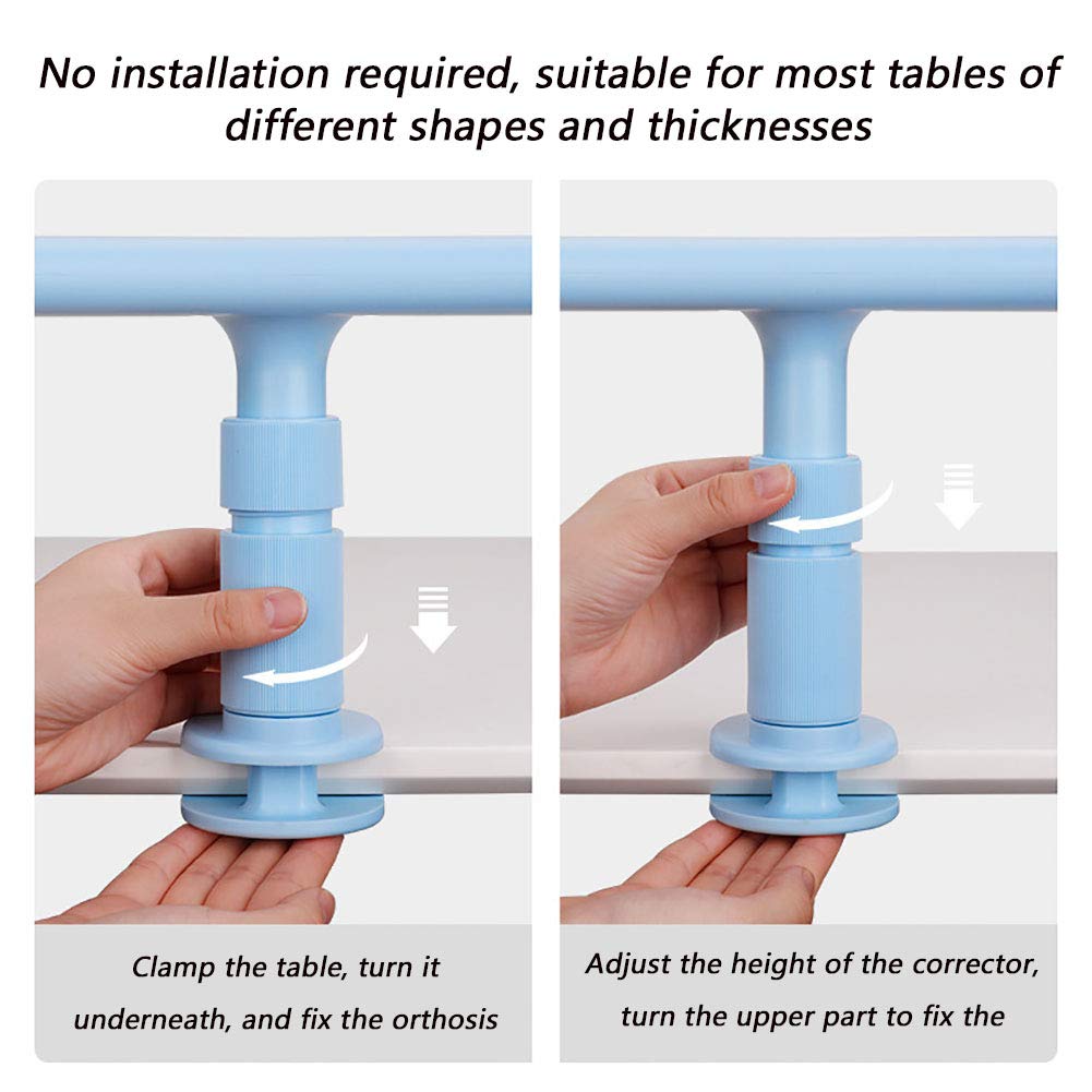 RSGK Corrector De Postura Sentado para Niños, Soporte De Enderezador De Espalda Neutral Ajustable, Protector De Visión De Lectura Y Escritura para Niños
