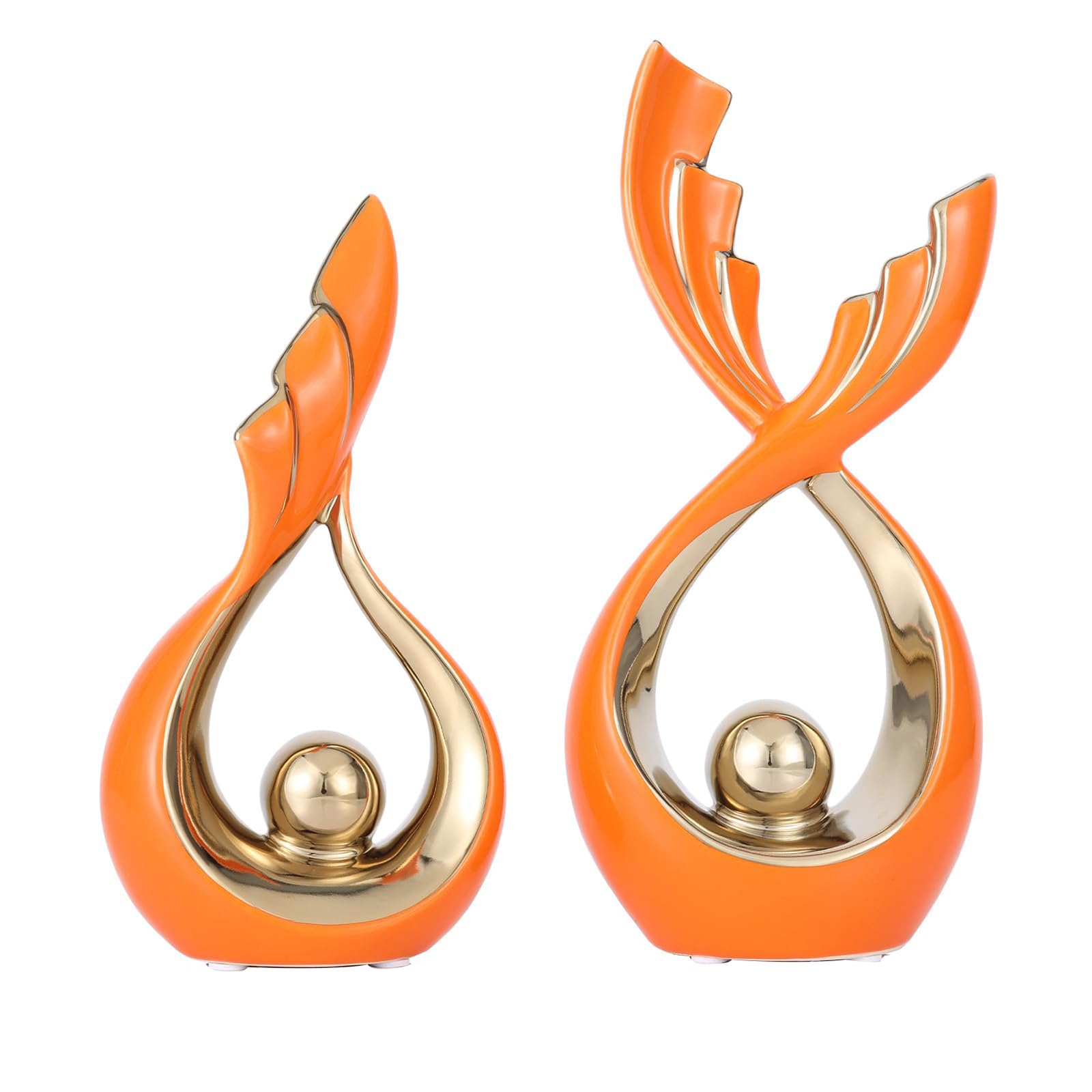 Scultura Decorativa Astratta Moderna in Ceramica, Decorazione per la casa, per Articoli da Ufficio, Tavolo, Camera da Letto, davanzale, Decorazione per Soggiorno, Abito Arancione
